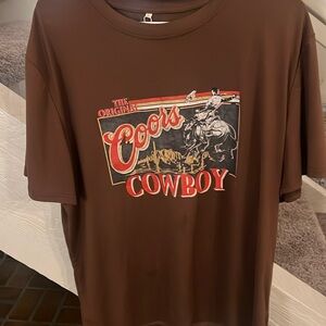 Coors Cowboy  tee shirt L